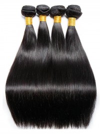 4 Paquets De Cheveux Tisse Les Cheveux Indiens Raides Extensions De Cheveux Humains Remy Cheveux Humains 100% Remy Cheveux Armure Paquets 400G