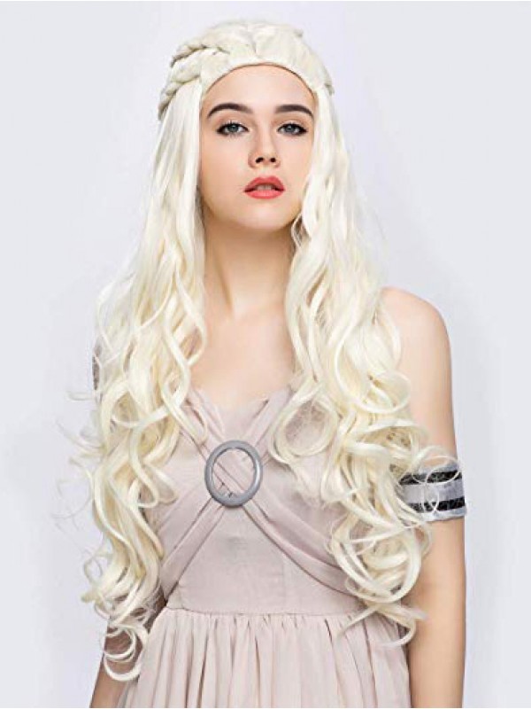 Capless Cosplay Perruques  For Game Of Thrones Season 7-Khaleesi